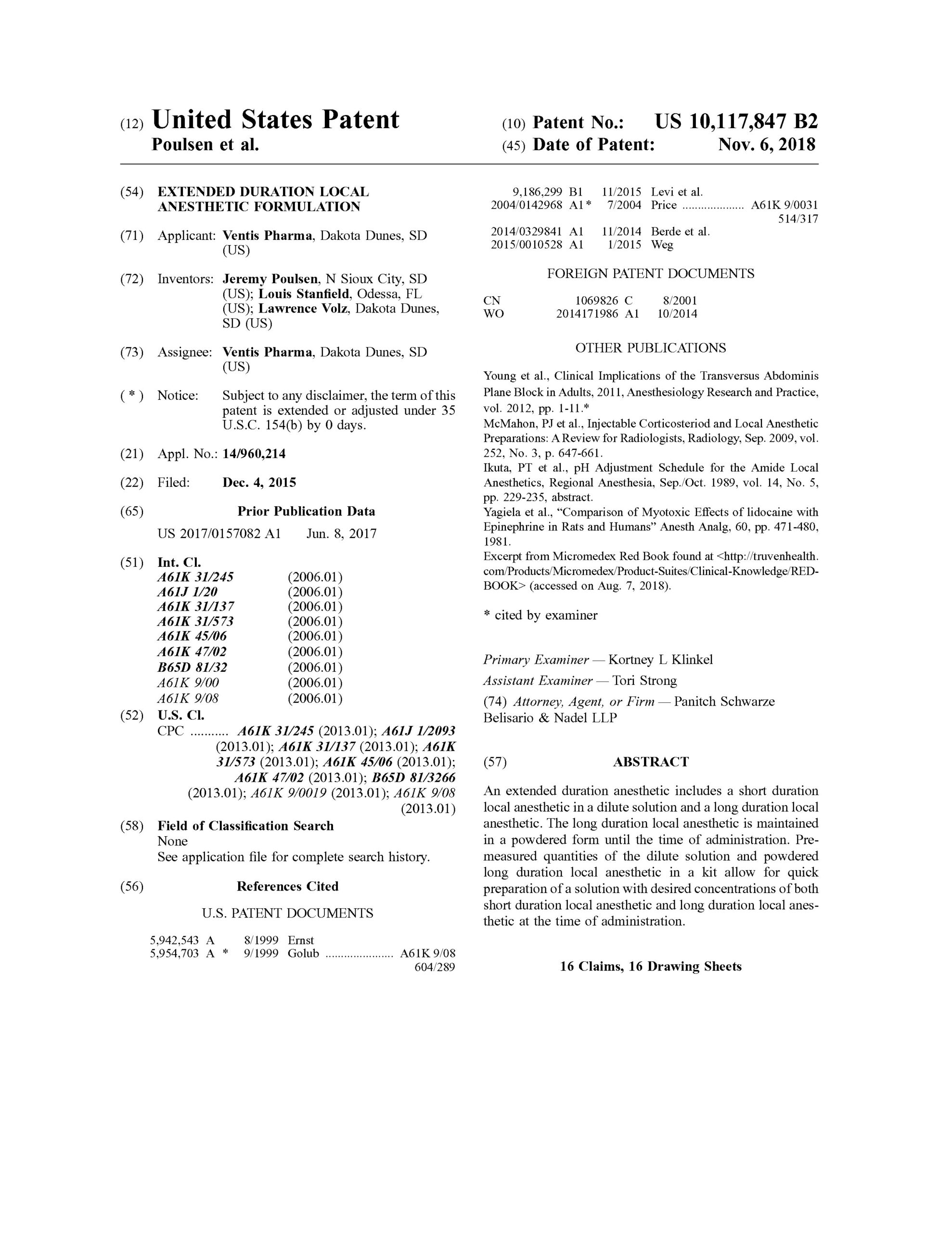 US Patent abstract
